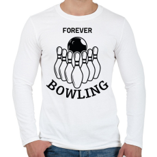 PRINTFASHION Forever bowling - Férfi hosszú ujjú póló - Fehér