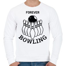 PRINTFASHION Forever bowling - Férfi pulóver - Fehér