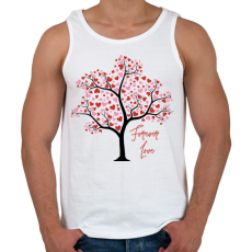 PRINTFASHION Forever Love - Férfi atléta - Fehér