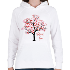 PRINTFASHION Forever Love - Női kapucnis pulóver - Fehér