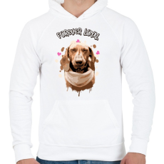 PRINTFASHION forever loyal - Férfi kapucnis pulóver - Fehér