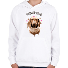 PRINTFASHION forever loyal - Gyerek kapucnis pulóver - Fehér