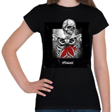 PRINTFASHION Forever Skeleton - Női póló - Fekete