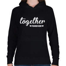 PRINTFASHION Forever together - páros 1 - Női kapucnis pulóver - Fekete női pulóver, kardigán