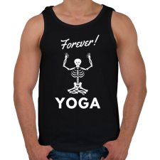 PRINTFASHION Forever Yoga - Férfi atléta - Fekete atléta, trikó