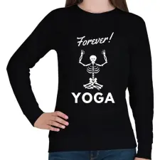 PRINTFASHION Forever Yoga - Női pulóver - Fekete női pulóver, kardigán