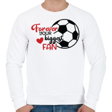 PRINTFASHION Forever Your Biggest Fan - Férfi pulóver - Fehér