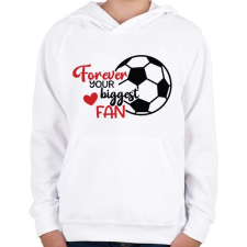 PRINTFASHION Forever Your Biggest Fan - Gyerek kapucnis pulóver - Fehér gyerek pulóver, kardigán