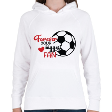 PRINTFASHION Forever Your Biggest Fan - Női kapucnis pulóver - Fehér női pulóver, kardigán