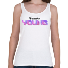 PRINTFASHION foreveryoung - Női atléta - Fehér női trikó