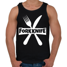 PRINTFASHION Forkknife - Férfi atléta - Fekete atléta, trikó