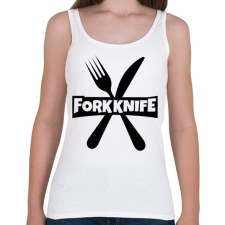 PRINTFASHION Forkknife - Női atléta - Fehér női trikó