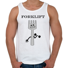 PRINTFASHION Forklift - Férfi atléta - Fehér