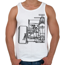 PRINTFASHION Forma1 - Férfi atléta - Fehér női trikó