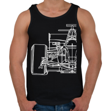 PRINTFASHION Forma1 - Férfi atléta - Fekete