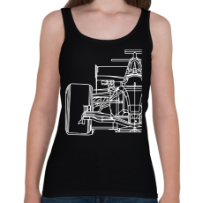 PRINTFASHION Forma1 - Női atléta - Fekete