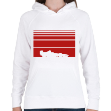 PRINTFASHION Forma1 - Női kapucnis pulóver - Fehér női pulóver, kardigán