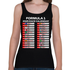 PRINTFASHION Forma 1 2025 versenynaptár  - Női atléta - Fekete