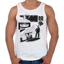 PRINTFASHION Forma 1 anime - Férfi atléta - Fehér atléta, trikó