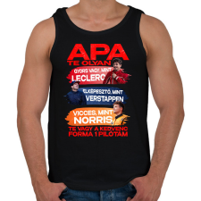 PRINTFASHION Forma 1 apa - Férfi atléta - Fekete atléta, trikó