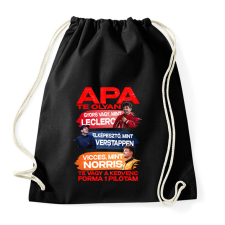 PRINTFASHION Forma 1 apa - Sportzsák, Tornazsák - Fekete tornazsák