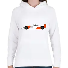 PRINTFASHION Forma 1 car - Női kapucnis pulóver - Fehér női pulóver, kardigán