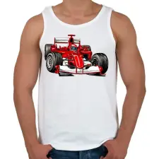 PRINTFASHION Forma 1 - Férfi atléta - Fehér atléta, trikó