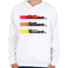 PRINTFASHION Forma 1 - Gyerek kapucnis pulóver - Fehér