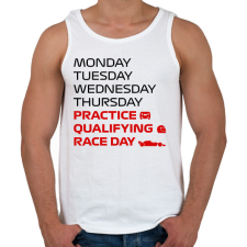 PRINTFASHION Forma 1 napok - Férfi atléta - Fehér atléta, trikó