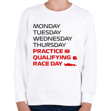 PRINTFASHION Forma 1 napok - Gyerek pulóver - Fehér