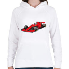 PRINTFASHION Forma 1 - Női kapucnis pulóver - Fehér