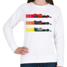 PRINTFASHION Forma 1 - Női pulóver - Fehér női pulóver, kardigán