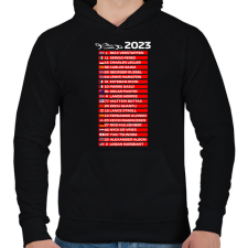 PRINTFASHION Forma 1 Versenyzők 005 - Férfi kapucnis pulóver - Fekete férfi pulóver, kardigán