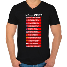PRINTFASHION Forma 1 Versenyzők 005 - Férfi V-nyakú póló - Fekete férfi póló
