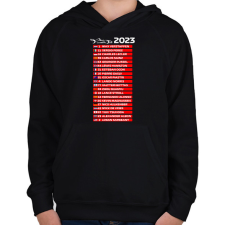 PRINTFASHION Forma 1 Versenyzők 005 - Gyerek kapucnis pulóver - Fekete gyerek pulóver, kardigán