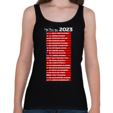 PRINTFASHION Forma 1 Versenyzők 005 - Női atléta - Fekete