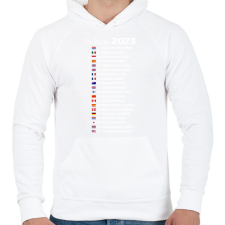 PRINTFASHION Forma 1 Versenyzők - Férfi kapucnis pulóver - Fehér férfi pulóver, kardigán