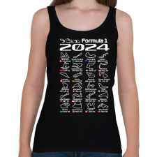 PRINTFASHION Formula 1 (1) - Női atléta - Fekete női trikó