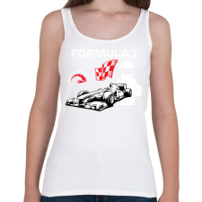 PRINTFASHION Formula 1 - Női atléta - Fehér női trikó