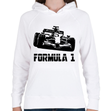 PRINTFASHION Formula 1 - Női kapucnis pulóver - Fehér