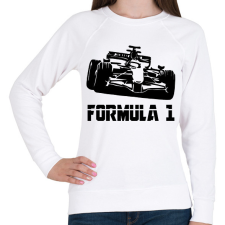 PRINTFASHION Formula 1 - Női pulóver - Fehér női pulóver, kardigán