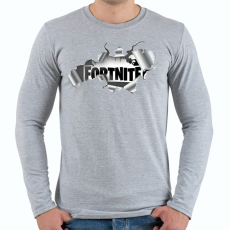 PRINTFASHION Fornite rip - Férfi hosszú ujjú póló - Sport szürke