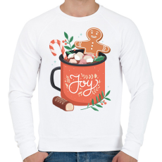 PRINTFASHION Forró csoki - Férfi pulóver - Fehér