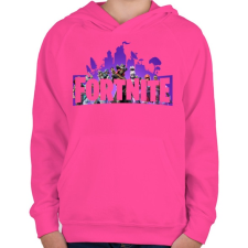 PRINTFASHION Fortnite #1 - Gyerek kapucnis pulóver - Fukszia gyerek pulóver, kardigán