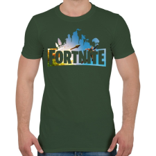 PRINTFASHION Fortnite #2 - Férfi póló - Katonazöld férfi póló