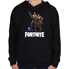 PRINTFASHION Fortnite #3 - Gyerek kapucnis pulóver - Fekete gyerek pulóver, kardigán