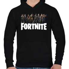 PRINTFASHION Fortnite #5 - Férfi kapucnis pulóver - Fekete