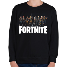 PRINTFASHION Fortnite #5 - Gyerek pulóver - Fekete