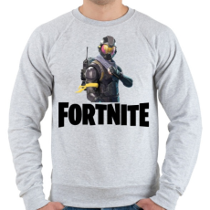 PRINTFASHION Fortnite #6 /Black/ - Férfi pulóver - Sport szürke