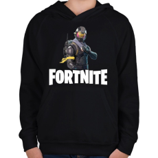 PRINTFASHION Fortnite #6 - Gyerek kapucnis pulóver - Fekete